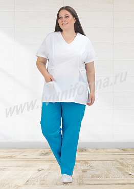 Блуза медицинская женская арт. М-40-10-ТС (size +)